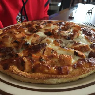 BBQ chicken pizza that my son loved!