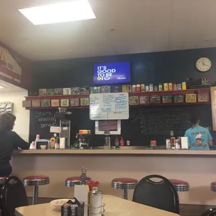 a woman ordering food