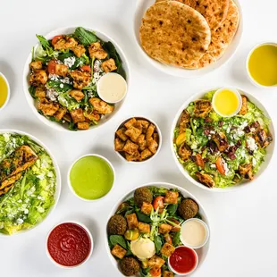 salads, food