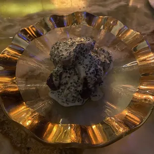 Purple Peruvian Potato's With Paddlefish Roe