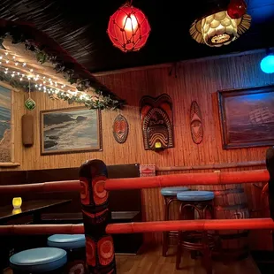 a boxing ring in the middle of the room