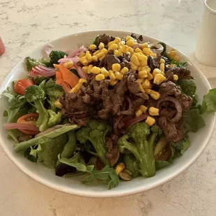 Foundation salad with Bistek tagalog (filipino inspired )