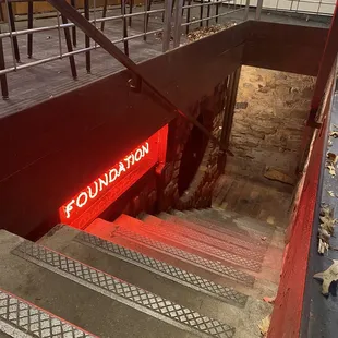 stairs leading up to the basement of a building