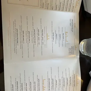 Regular menu