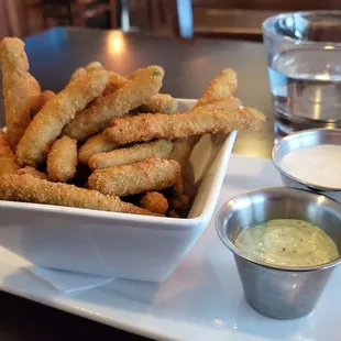 Spicy fried green beans (not spicy, just delicious) $6