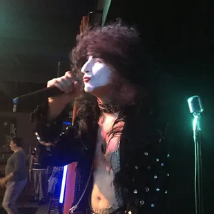 a man dressed as kiss