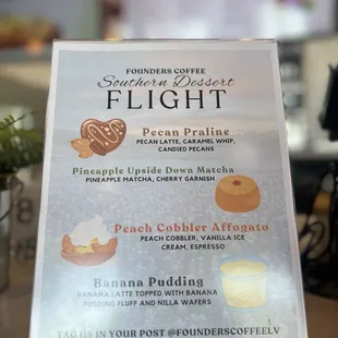 Coffee flight menu  Ig mel_foodie_ventures