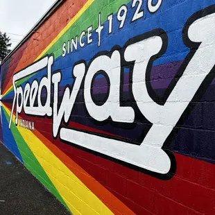 One of the outdoor murals