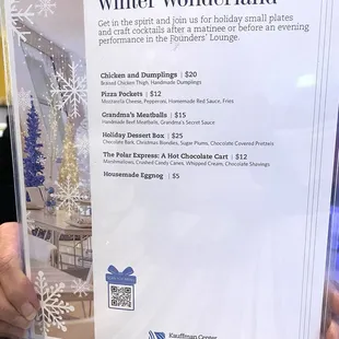 A lovely Winter Wonderland experience in the founders lounge