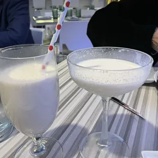 Delicious housemade eggnog with and without a splash of alcohol