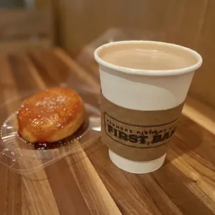 Chai Latte with donut