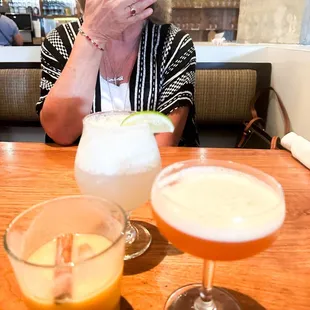 Coconut Old Fashioned, Margarita, and Maple Old Fashioned