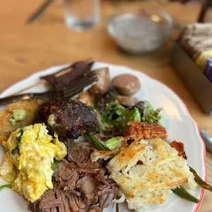 So much to choose from at the HUGE brunch spread! Had to try a little of each (only the first trip)!