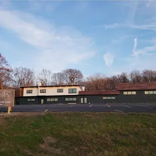 the front of the facility