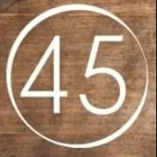the number 45 in a circle