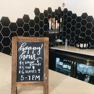 a chalkboard sign for a happy diner