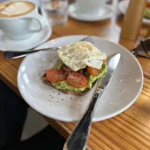 Avocado smash with egg and bacon (bits) very few bits, do not recommend the upcharge