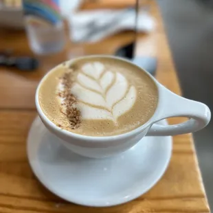 Toasted coconut oat milk latte