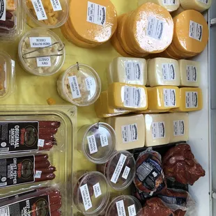 Lots of cheese &amp; sausage samples