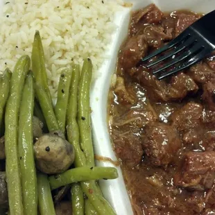 Lunch here is typically pretty good for cafeteria food. But the rice always disappoints the Asian in me.