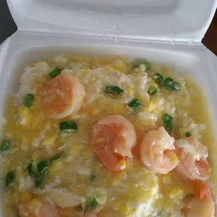 Scrambled Eggs & Prawns