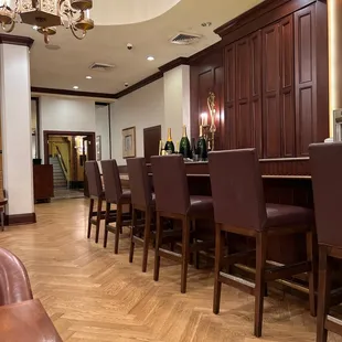 the bar and dining area