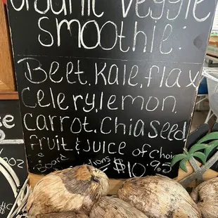 Smoothie menu real so good!!