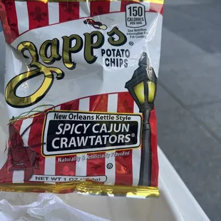 Spicy Cajun chips by Zapps
