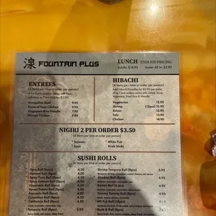 Menu side 2