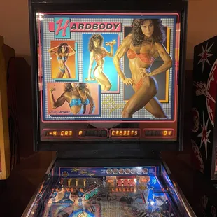 "Hardbody," 1987 by Bally.  On the back glass, we have Rachel (Livia Elizondo) McLish.  Like I've said before, Strong is Sexy!