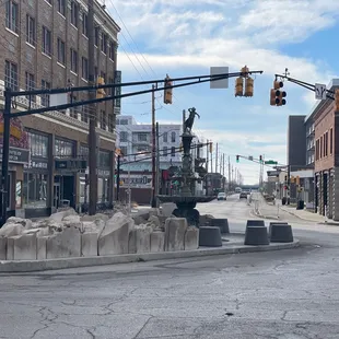 the intersection of a city street