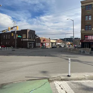 the intersection of a city street