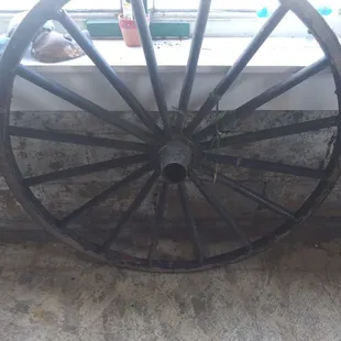 Vintage wagon wheel. Used for a buckbord or delivery kart. Good condition!