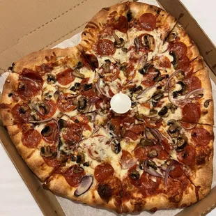 a pepperoni pizza