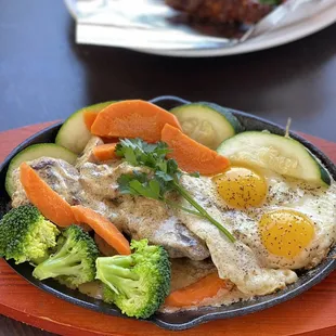 Steak and eggs