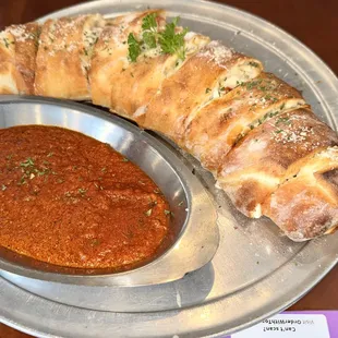 Calzone with meat sauce