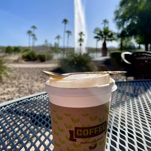 Sometimes you just have to "gold spoon" it, with a cappuccino and Fountain View!