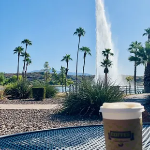 The Patio offers Famous Fountain Views, fresh air and yummmmy sips of espresso drinks!