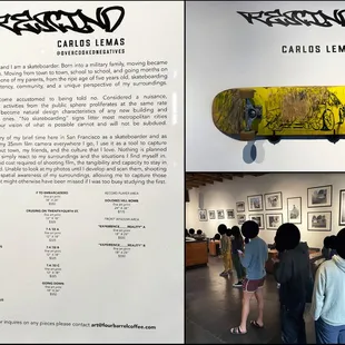 Four Barrel Coffee, October, Local artist exhibit has changed.