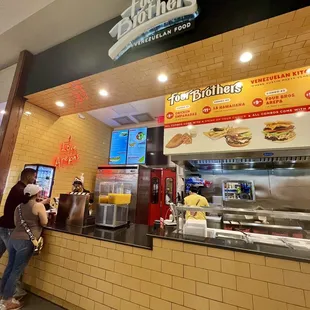 ustomers at the counter