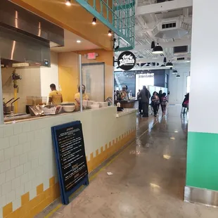 the inside of a restaurant