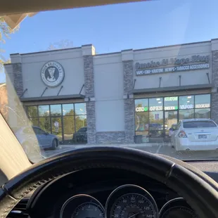 Parking lot on Tiny Town Rd - same small plaza as Queen City Liquors