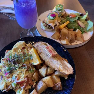 Left: Southwest Scramble // Right: Chipotle Benedict