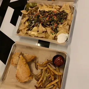Cuban, nopales nachos and side of fries