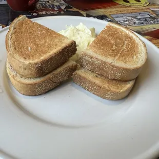 Egg whites and rye toast