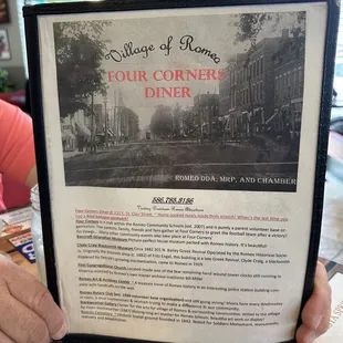  menu for the four corners