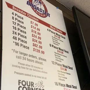 Broaster chicken prices