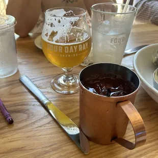 BlackBerry mule (they offer a make your own mule option) and their grapefruit IPA