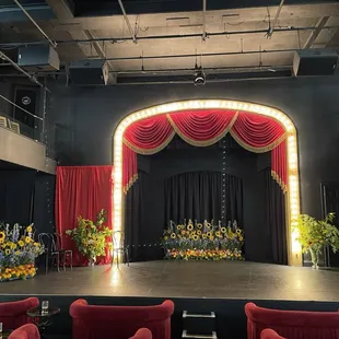 Florals by Scott Bell. Ready for the event for a very special person.