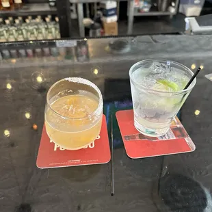 Lotus and vodka soda